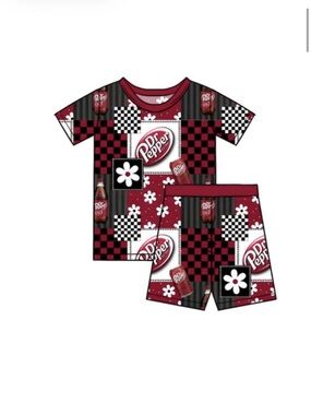 BAMBOO Kids short Set - Red, Black, White